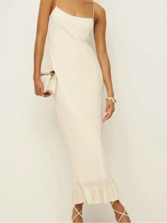 Reformation Suki Ivory Dress Size 0 - Picture 1 of 6